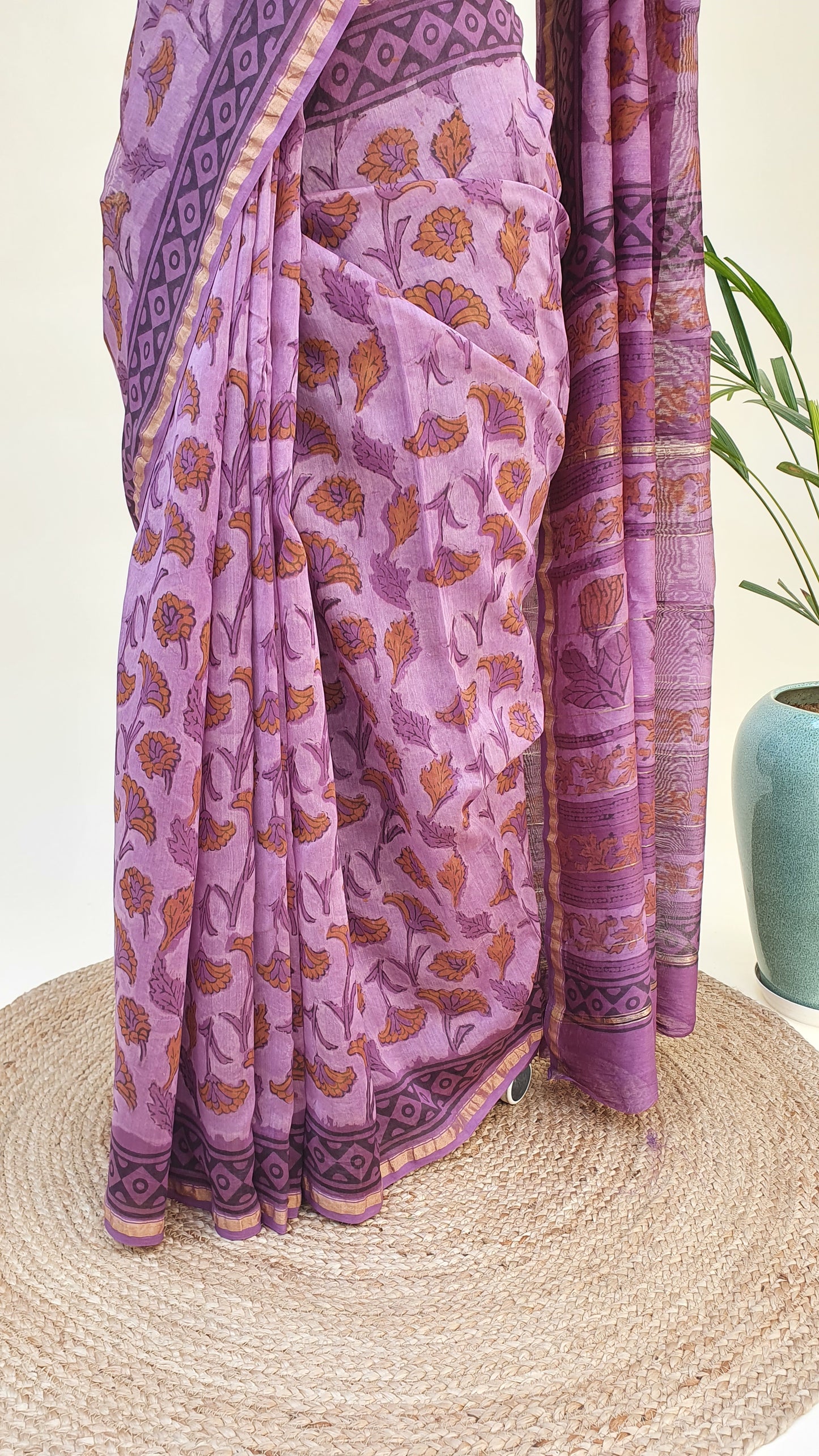 Mauve Chanderi Saree SCCH-0017