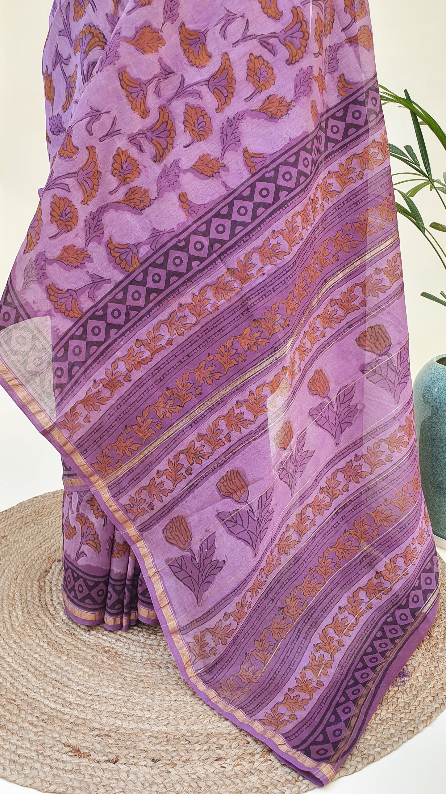 Mauve Chanderi Saree SCCH-0017