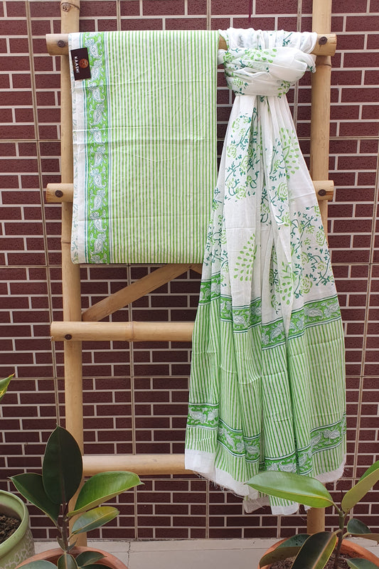 Mulberry Green Suit with Cotton Dupatta CCSP-0001