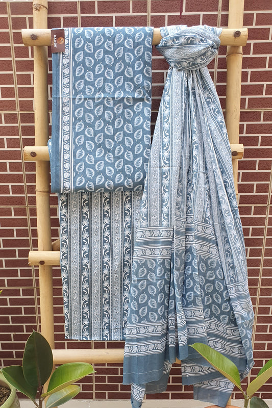 Livid Blue Suit with Cotton Dupatta CCSP-0003