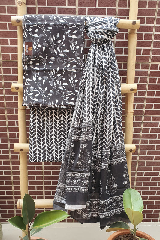 Slate Black Cotton Suit CCSP-0006