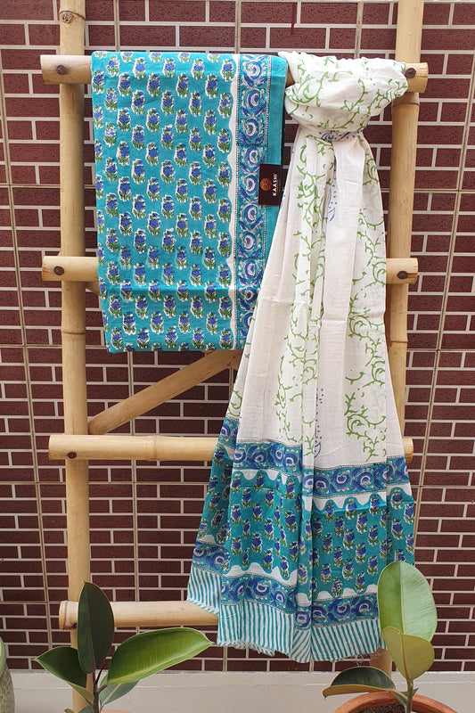 Firozi HBP Cotton Suit with Mul Dupatta CMHB-0022