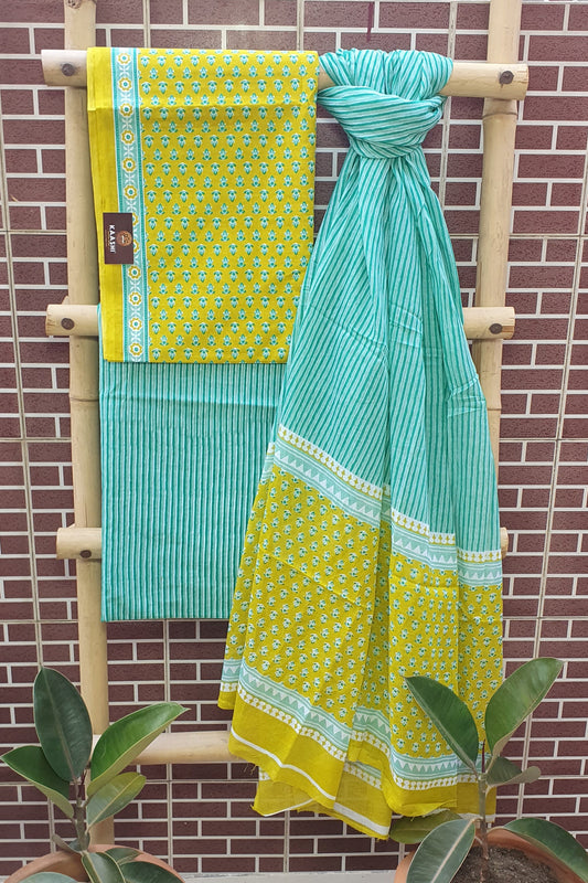Vector Green HBP Cotton Suit with Mul Dupatta CMHB-0025