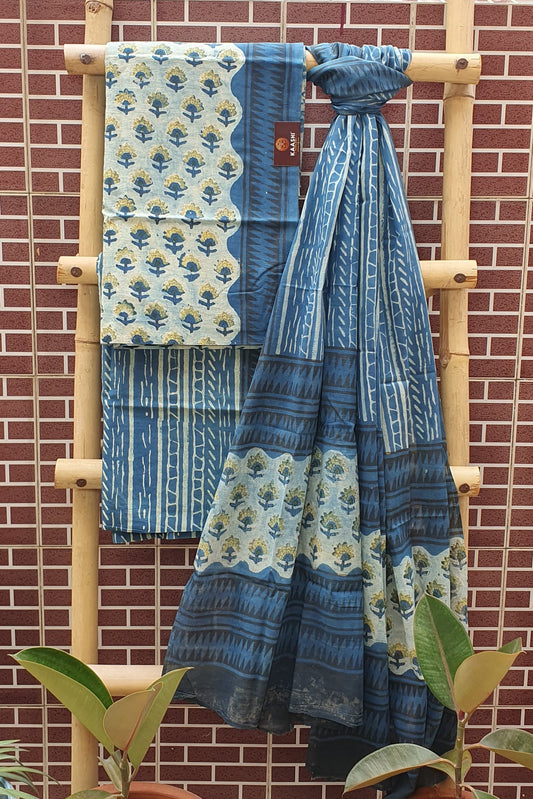 Ajrakh Hand Block Print Cotton Suit 