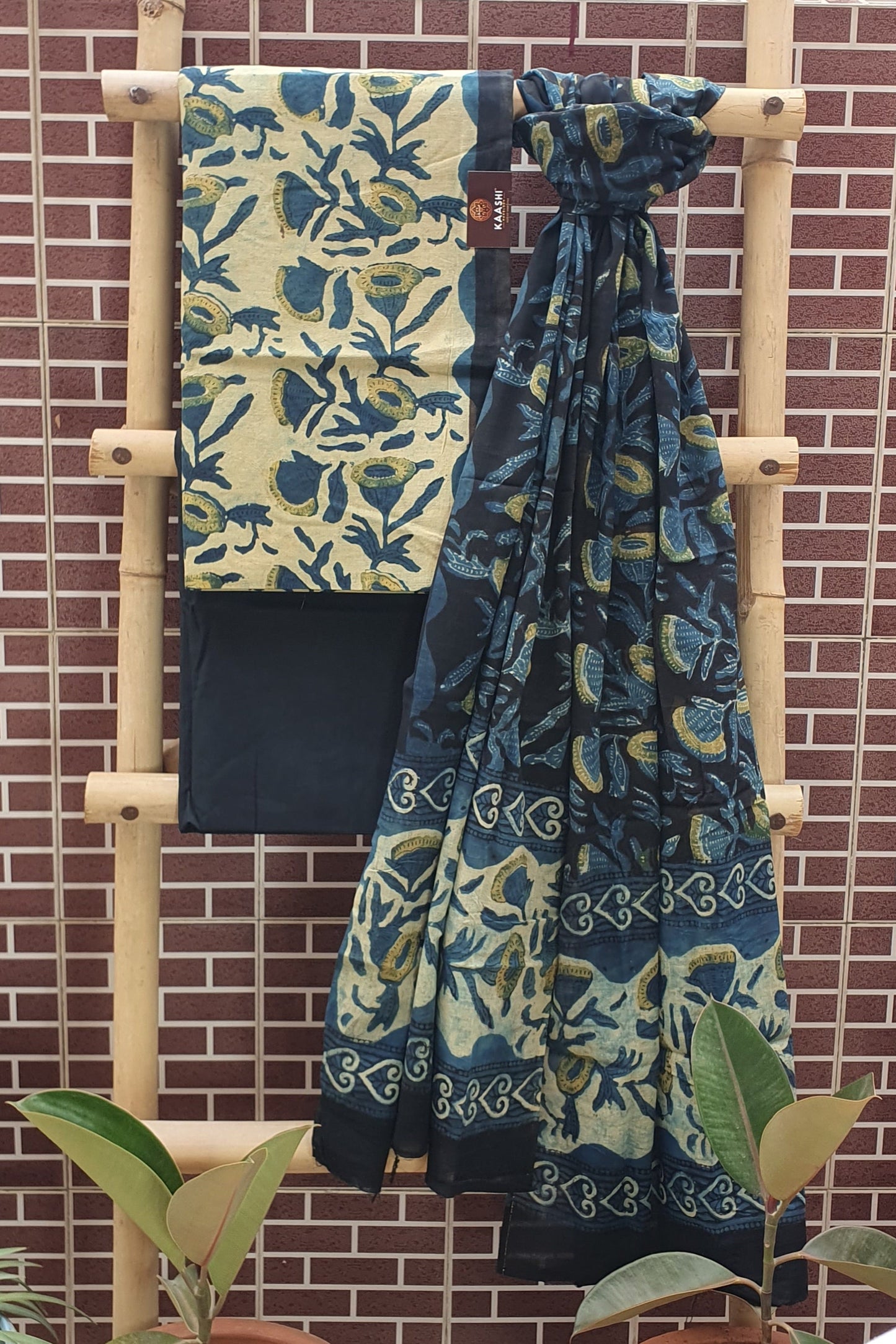 Ajrakh Hand Block Print Cotton Suit 