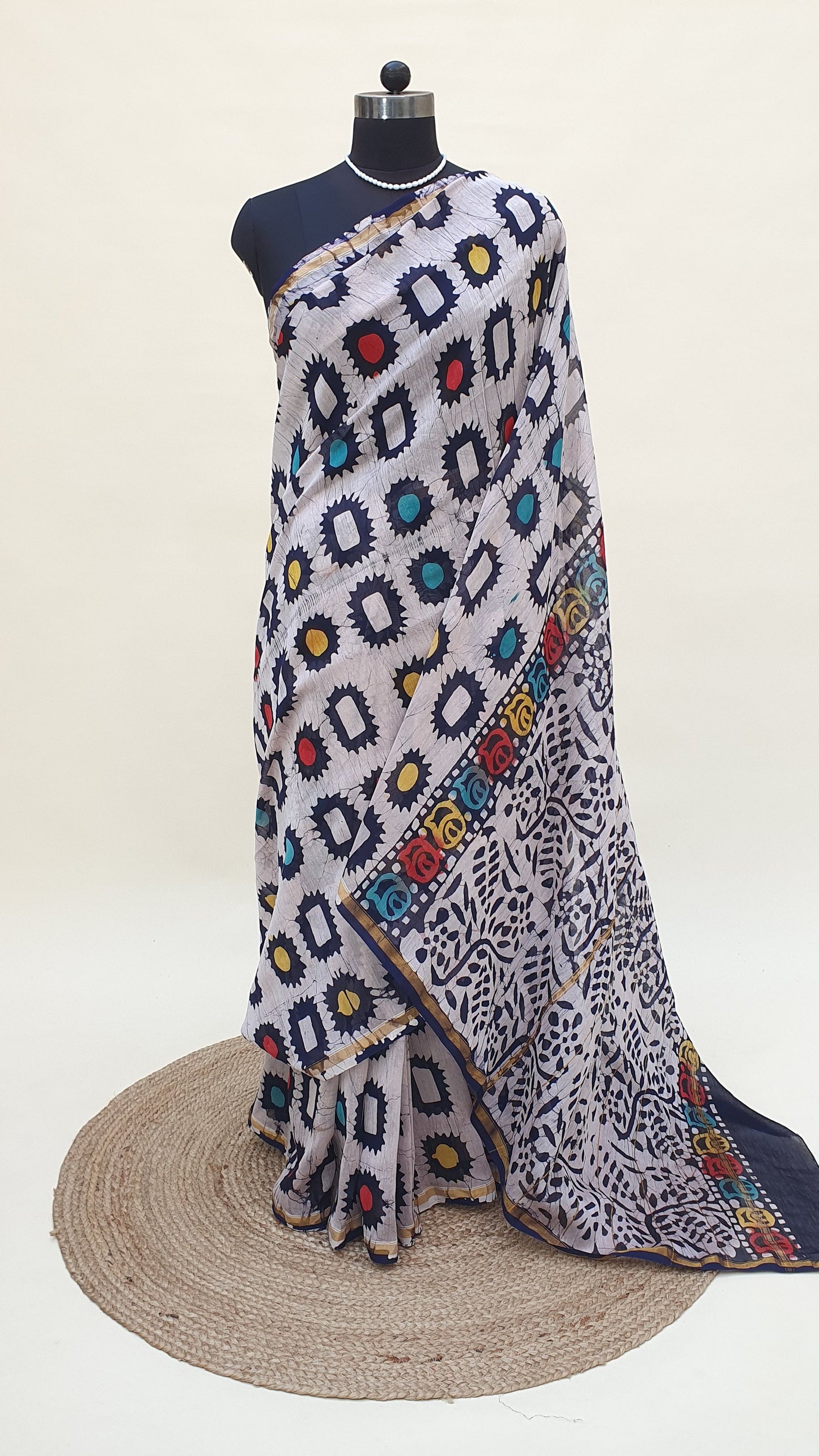 RangMala Dabu Chanderi Saree