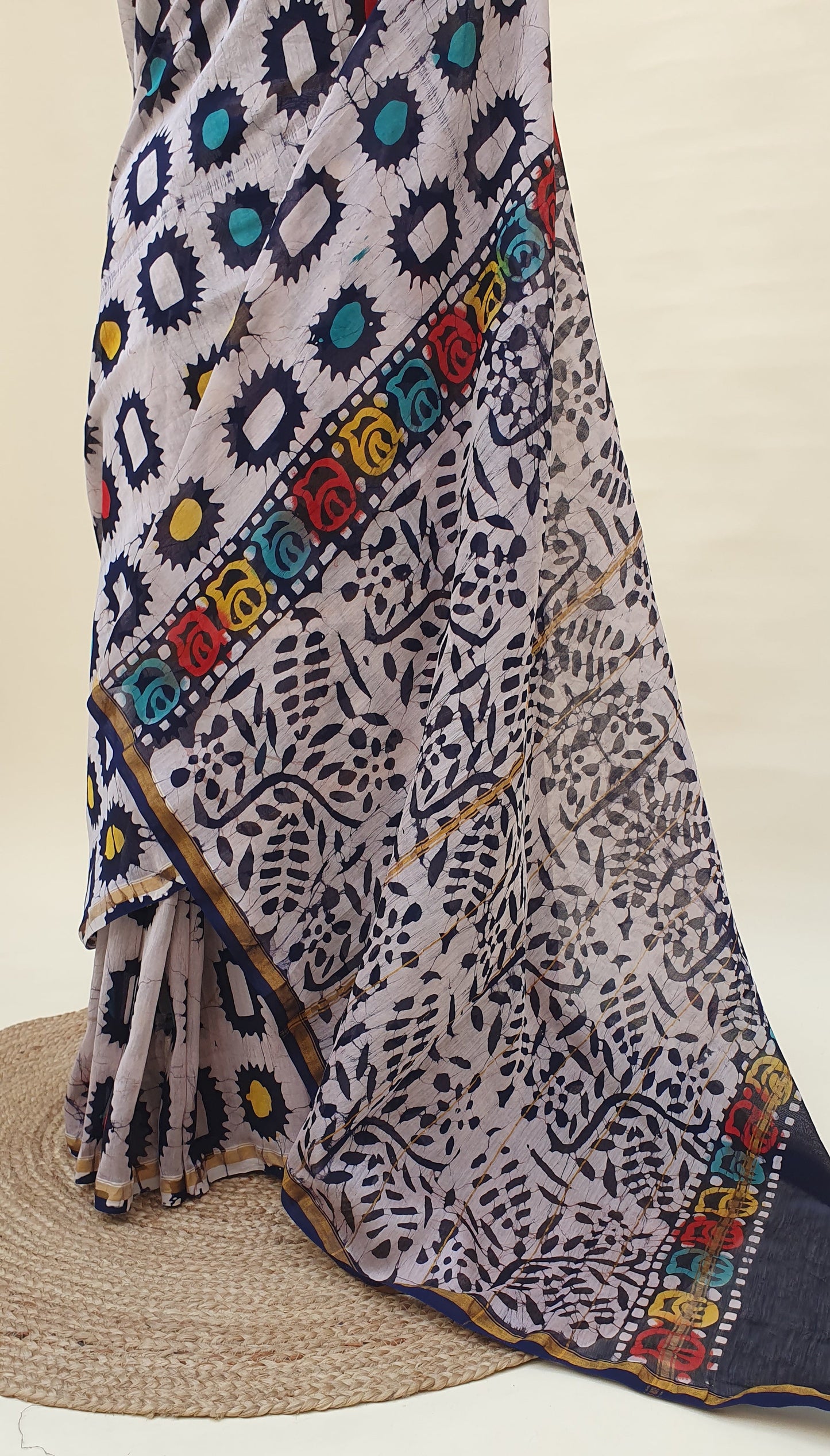 RangMala Dabu Chanderi Saree