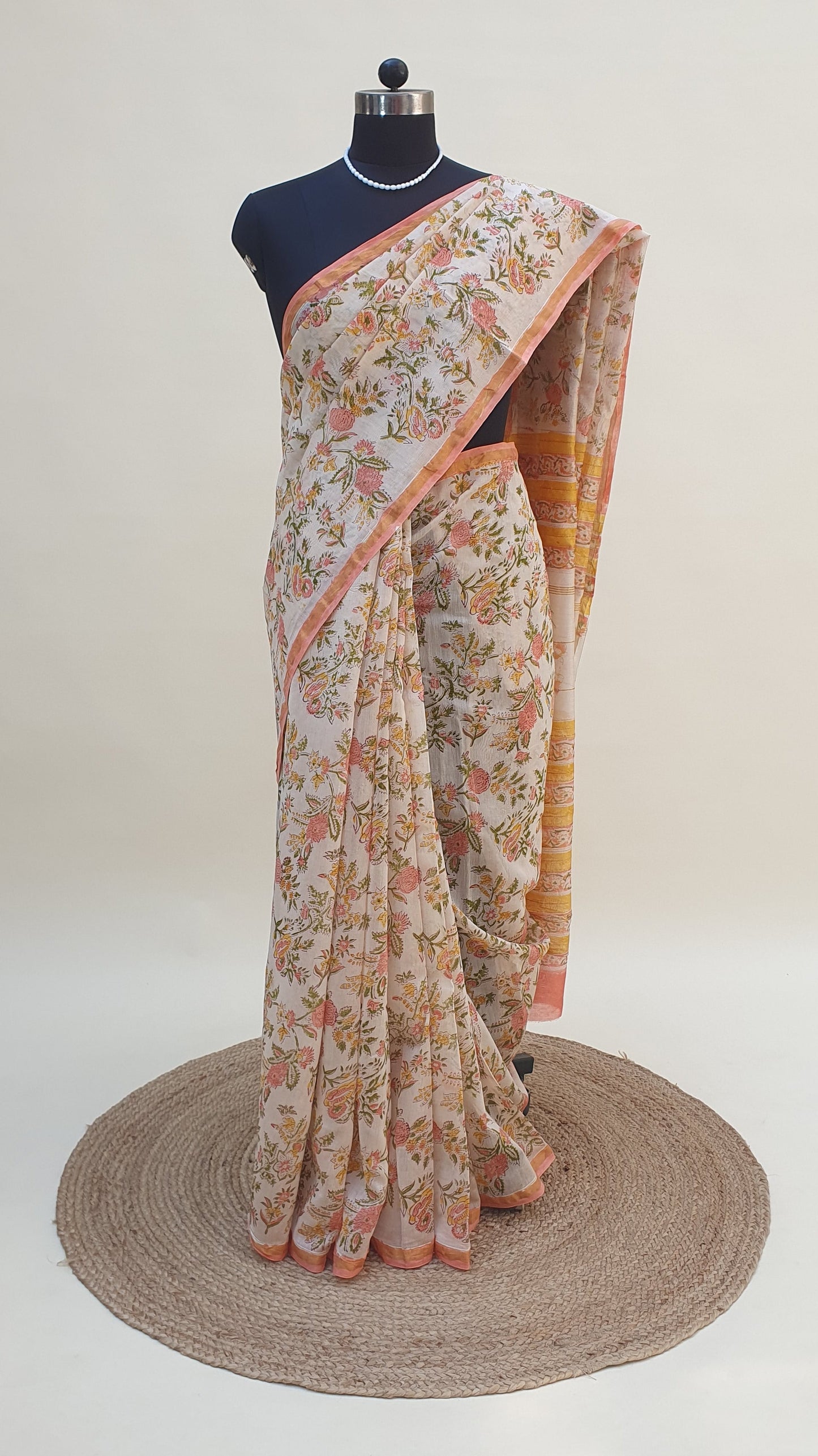 Gulbadan Chanderi Floral Saree SCCH-0023
