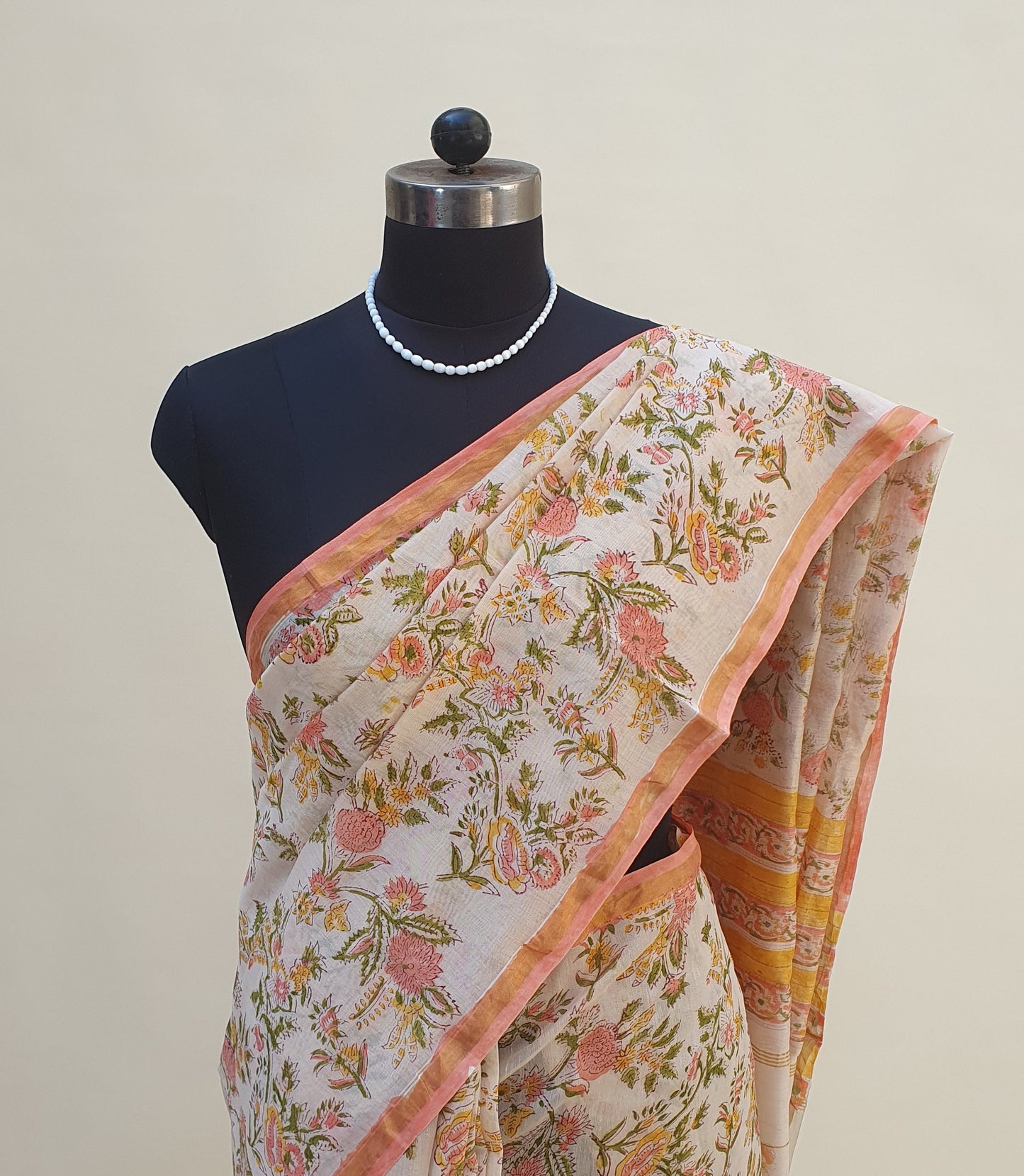 Gulbadan Chanderi Floral Saree SCCH-0023