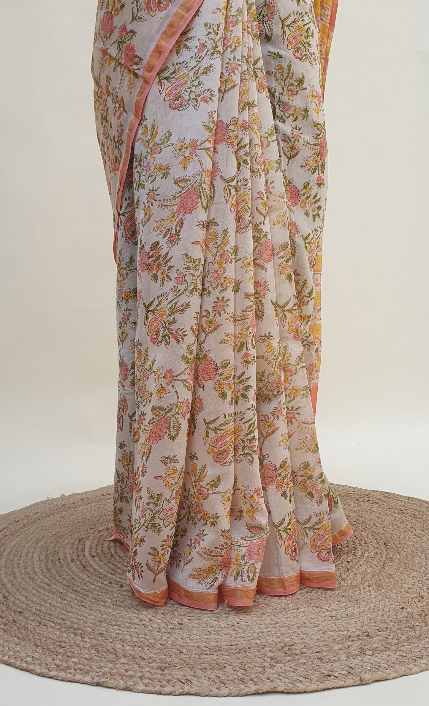 Gulbadan Chanderi Floral Saree SCCH-0023