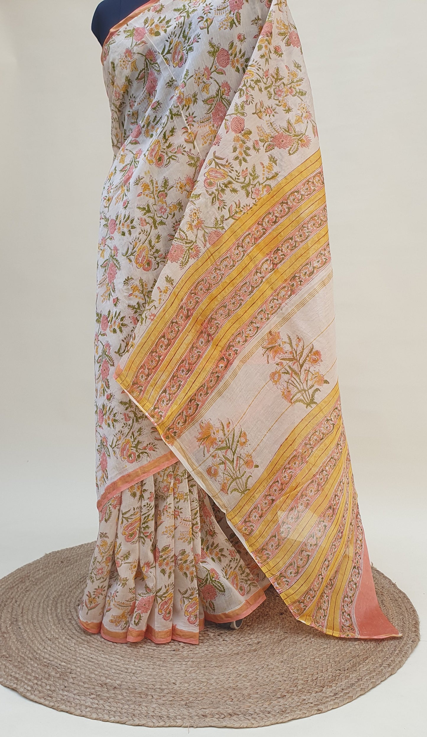 Gulbadan Chanderi Floral Saree SCCH-0023