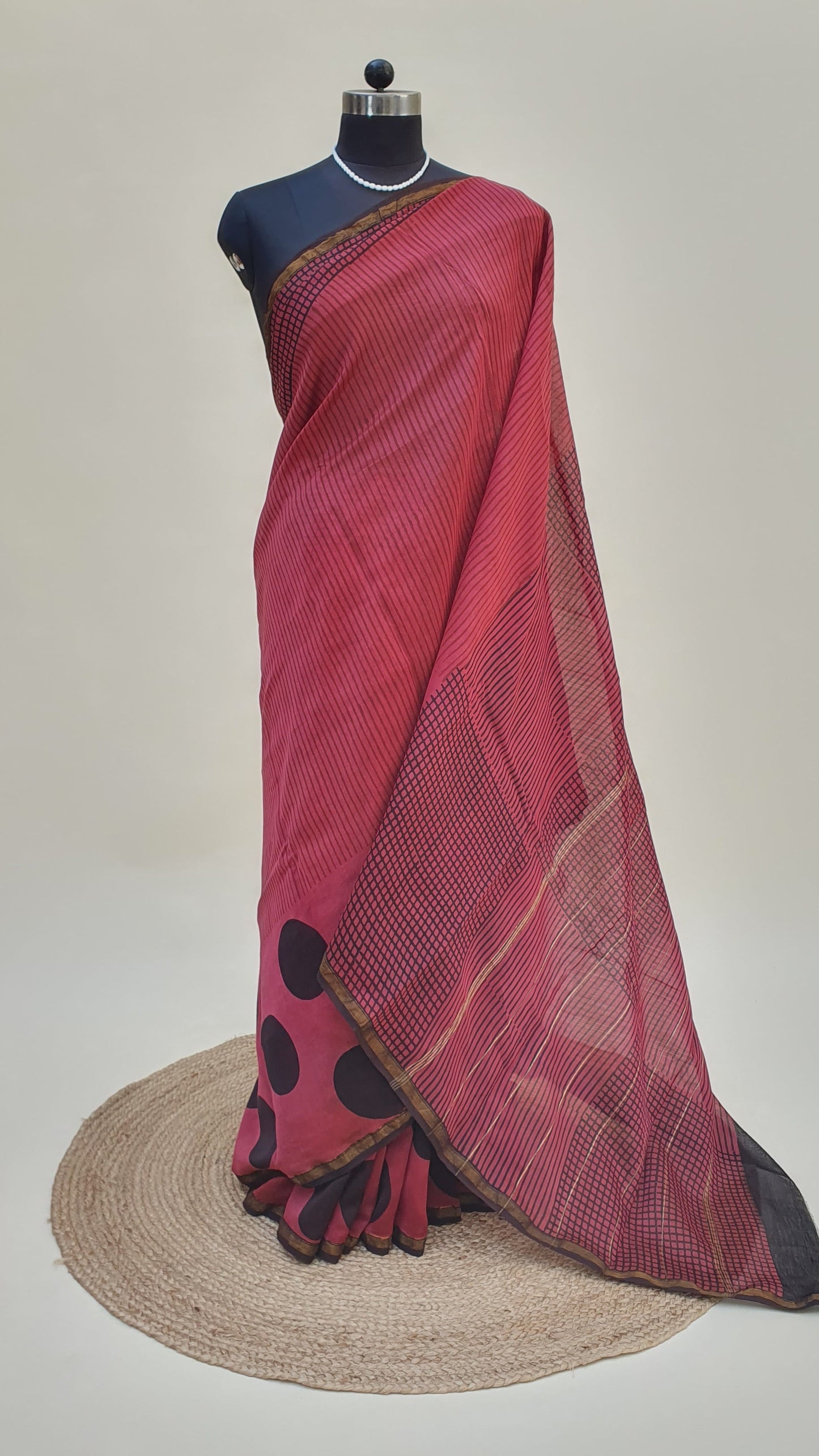Raktima Dots Chanderi Saree