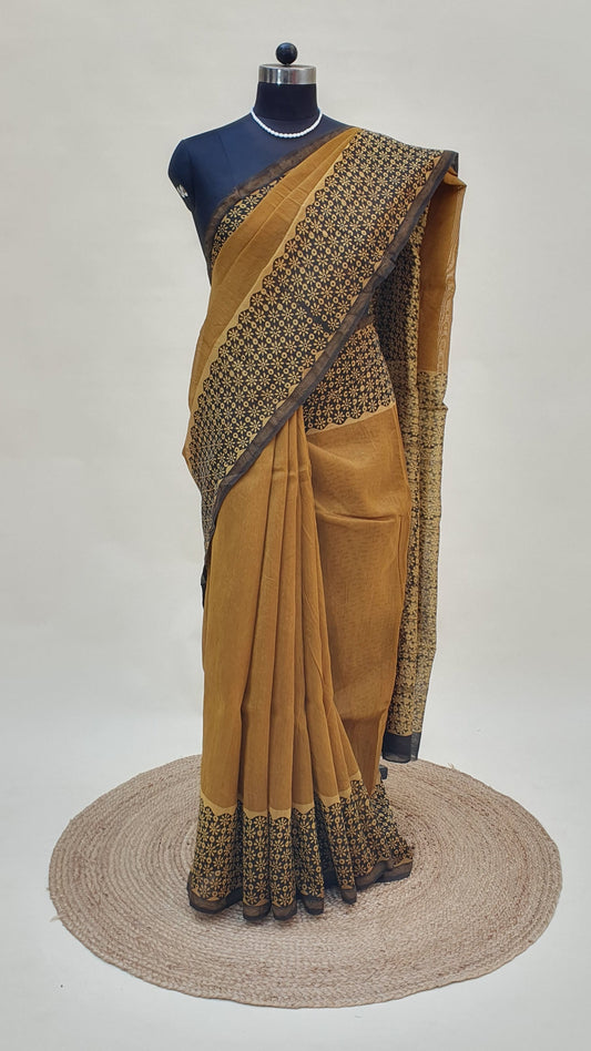 Kamalika Mustard Chanderi Saree SCCH-0029