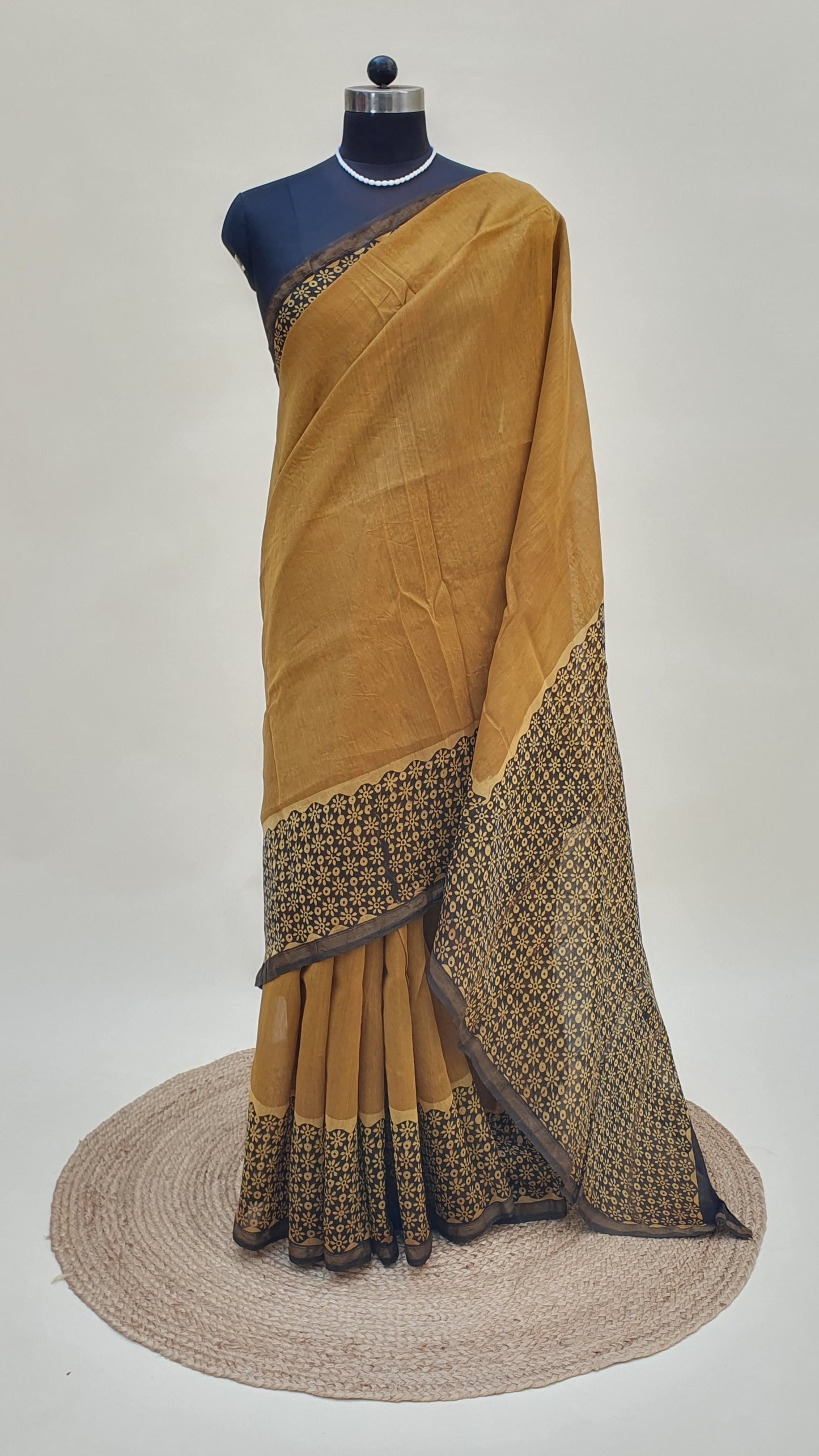 Kamalika Mustard Chanderi Saree SCCH-0029