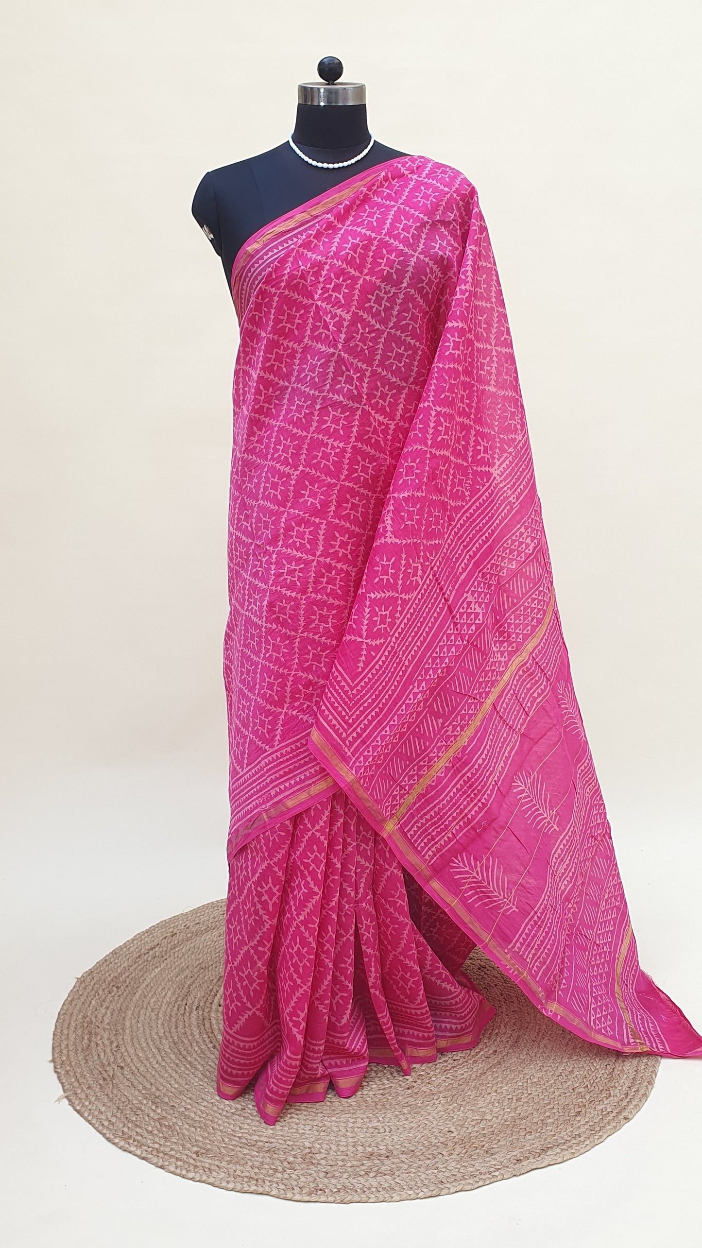 Padmini Pink Chanderi Saree SCCH-0025