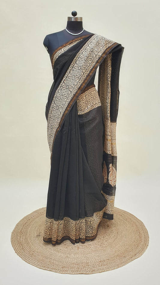 Shrijana Noir Chanderi Saree SCCH-0032