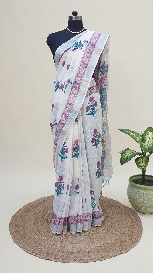 Urvi HBP Linen Saree | LNHB-0010