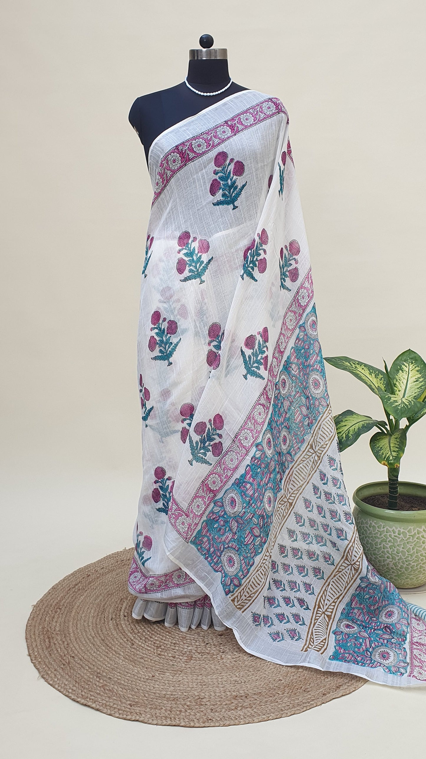 Urvi HBP Linen Saree | LNHB-0010