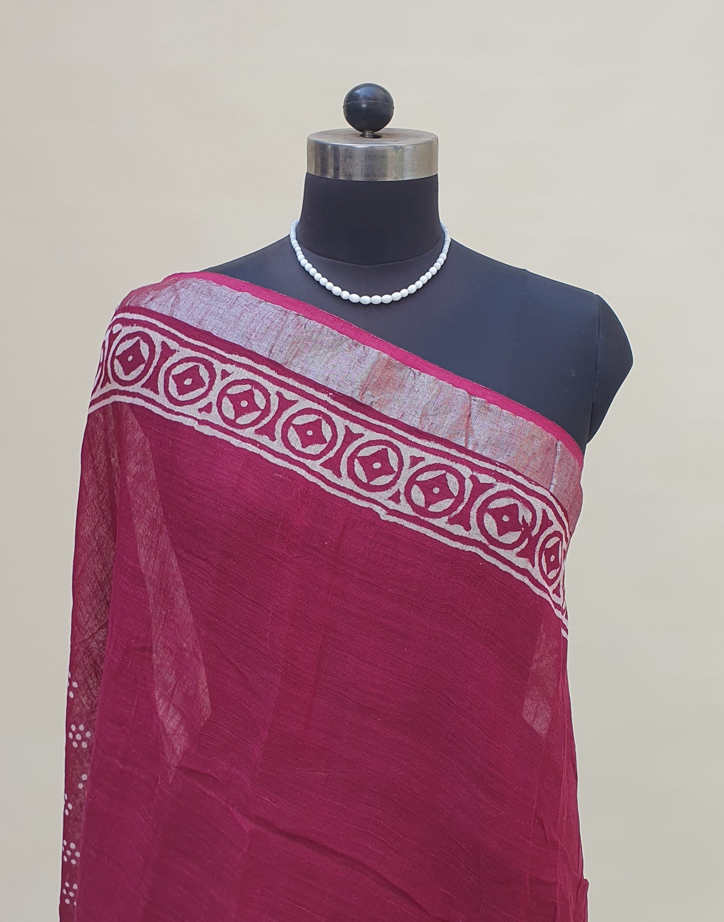Rosetta HBP Linen Saree | LNHB-0012