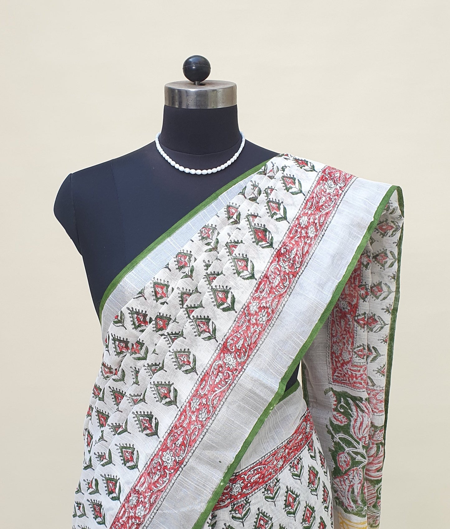 Bahar Gulshan HBP Linen Saree | LNHB-0015
