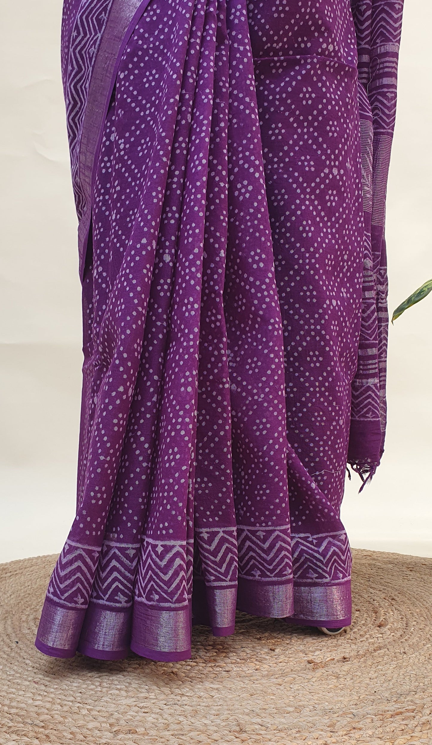 Shyamali HBP Linen Saree | LNHB-0017