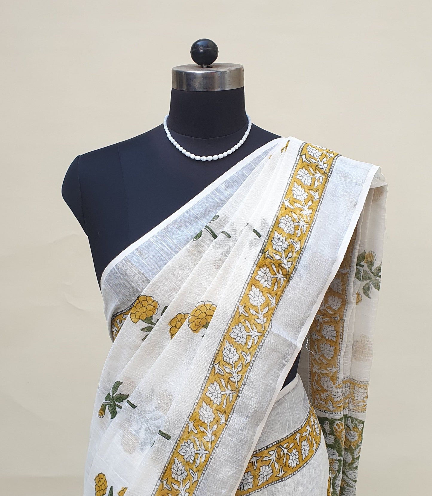 Hema Kanchan HBP Linen Saree | LNHB-0019