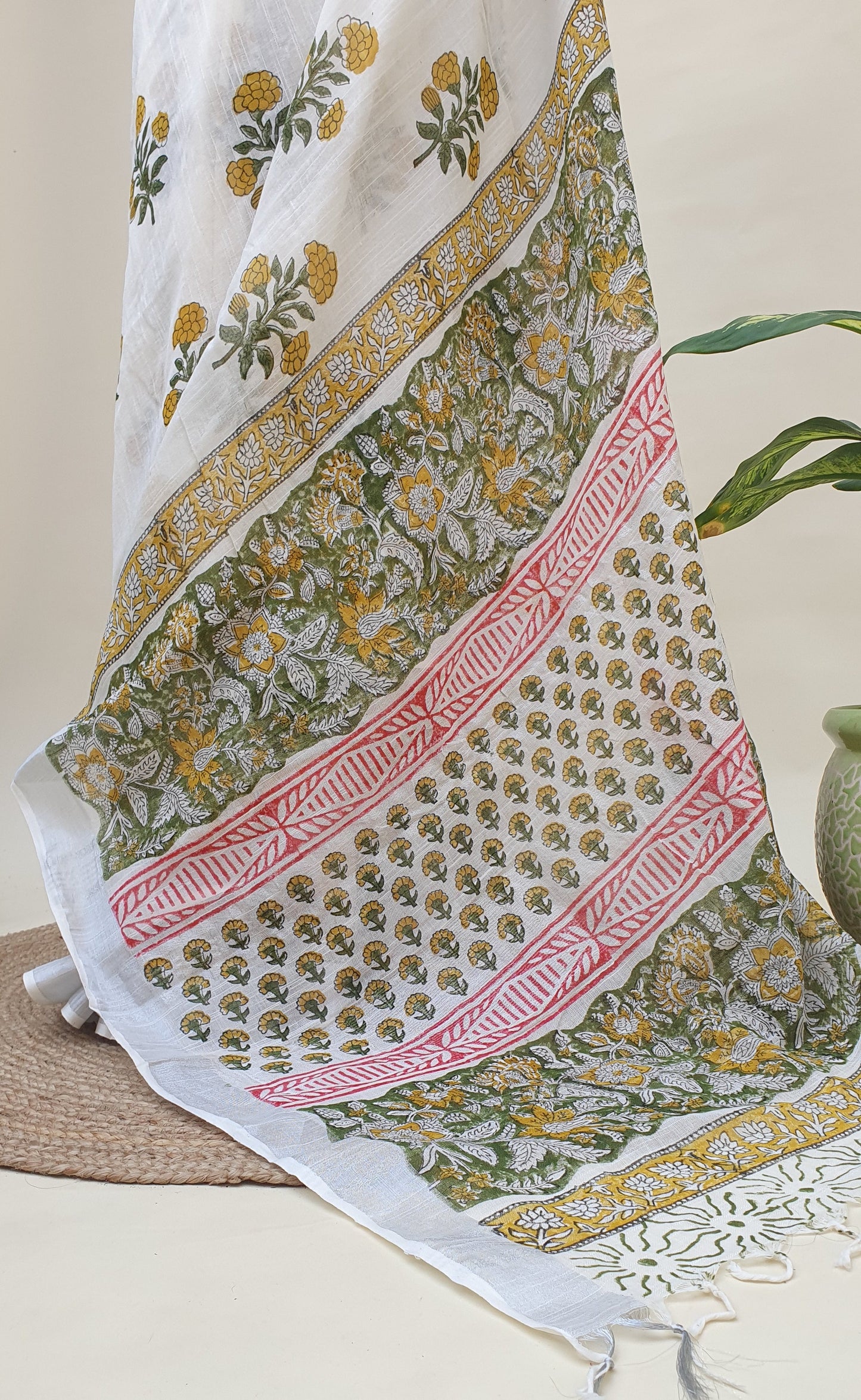 Hema Kanchan HBP Linen Saree | LNHB-0019