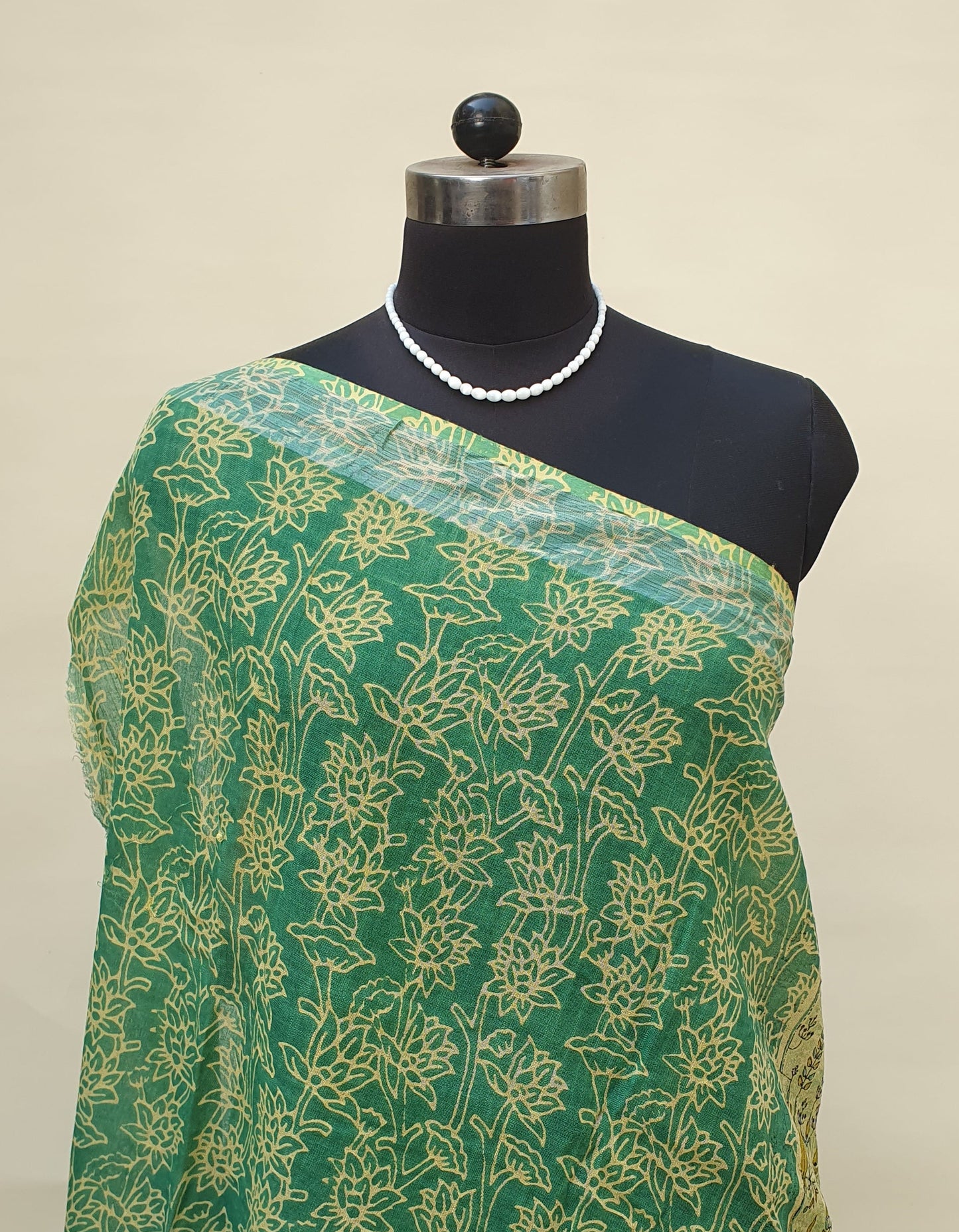 Haritha Neela HBP Linen Saree | LNHB-0020