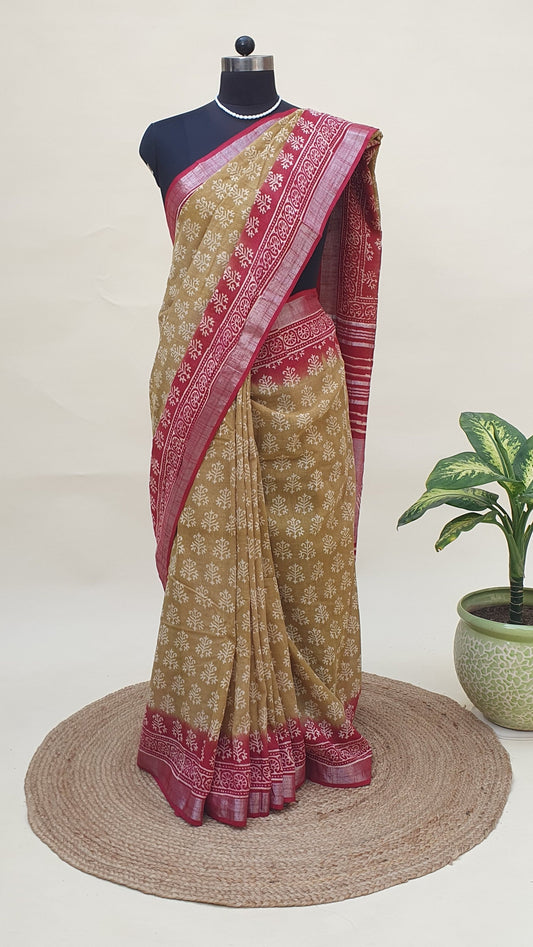 Kanak Aruna HBP Linen Saree | LNHB-0021