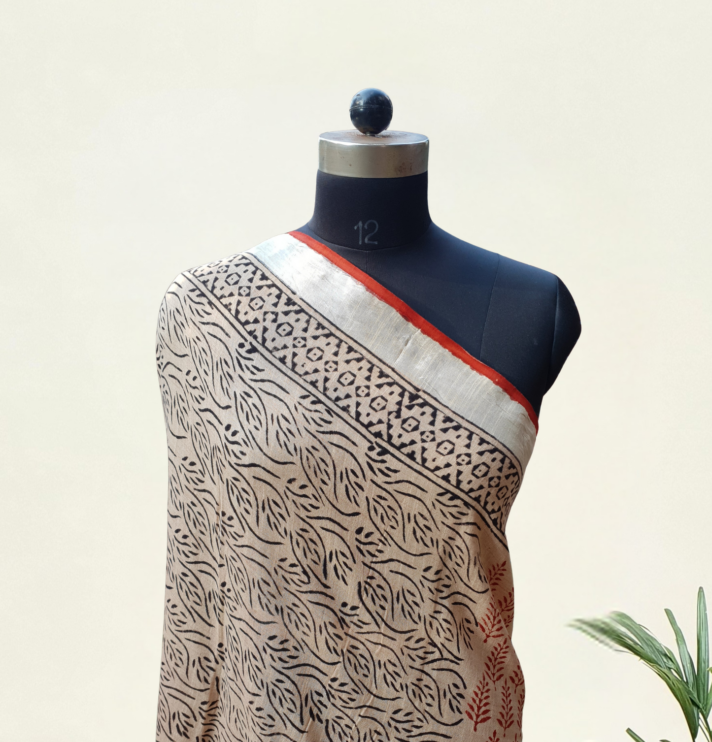 Biscuit Brown HBP Linen Saree LNHB-0005