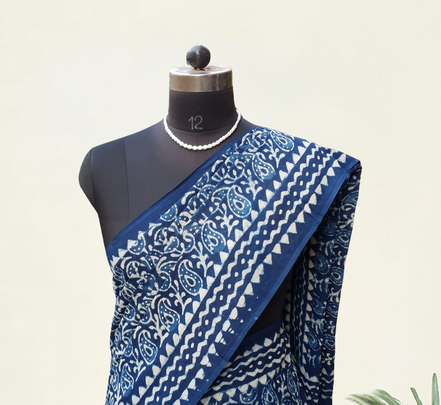 Indigo HBP Mul Cotton Saree MCHB-0011