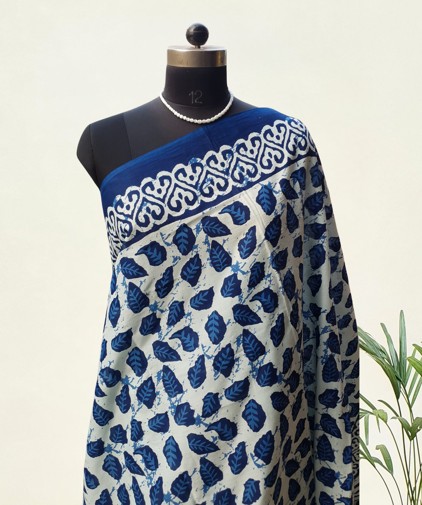 Blue HBP Mul Cotton Saree MCHB-0018