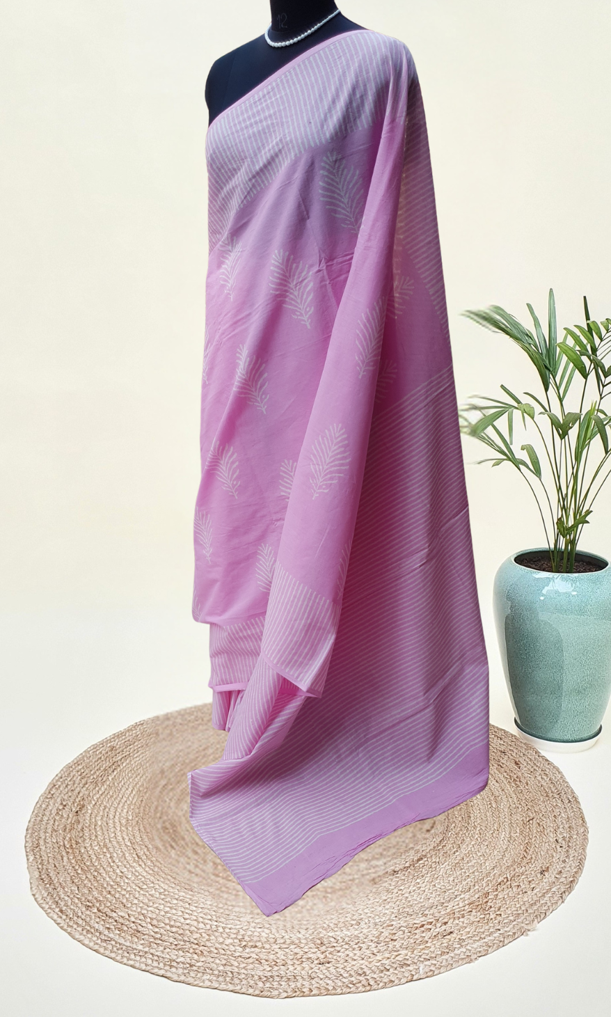 Pink HBP Mul Cotton Saree MCHB-0005