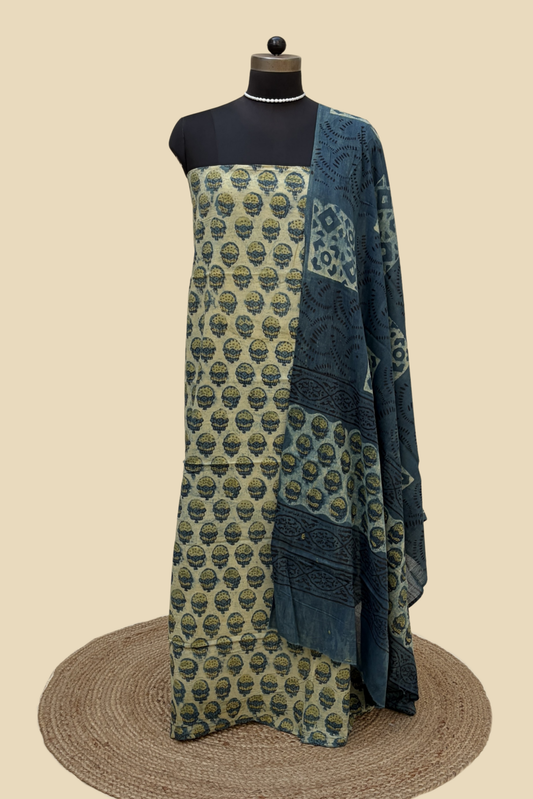 Neelbooti Ajrakh Cotton Suit | CMAJ-UL8308