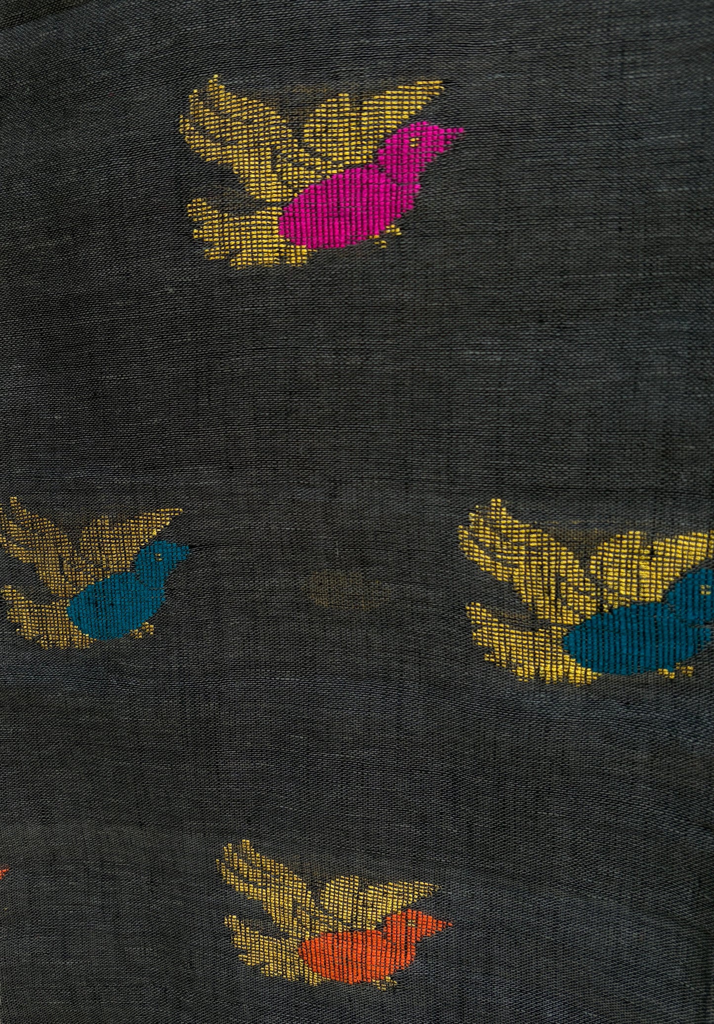 Charcoal Grey Linen Jamdani Suit | JDL-AN8201