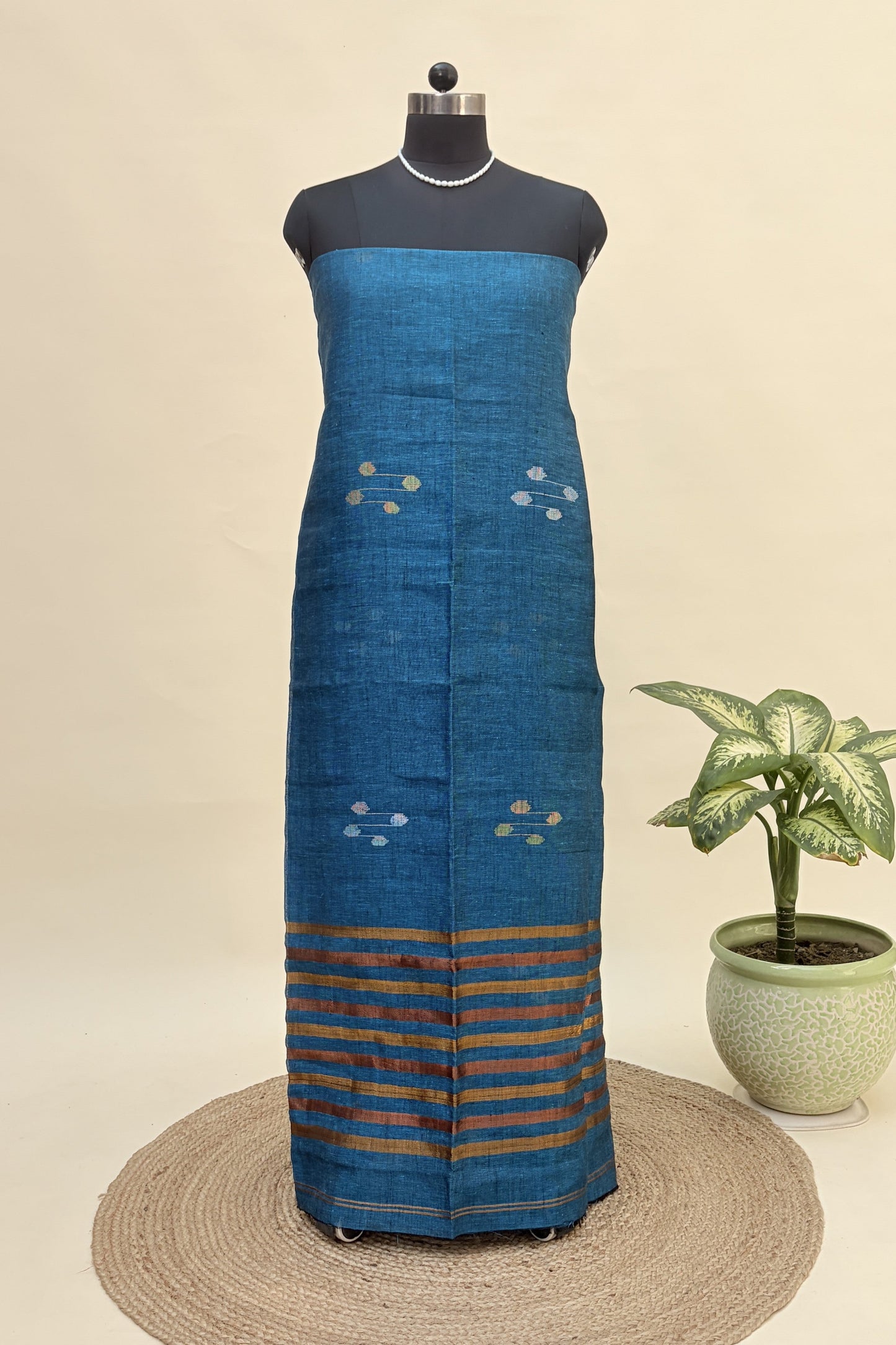 Neel Rekha Linen Jamdani Suit | JDL-AN8205