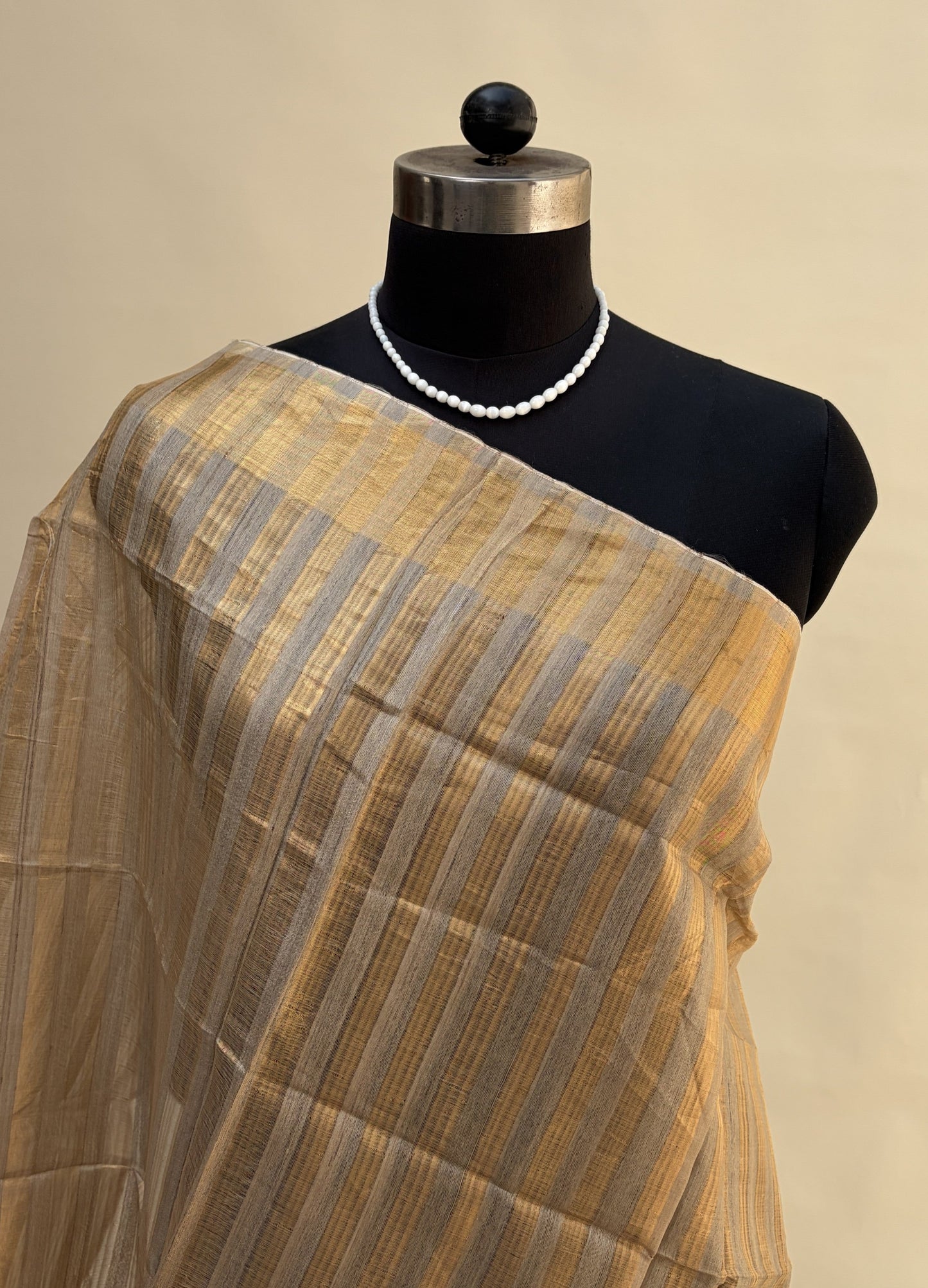 Lilac Purple Tussar Silk Saree