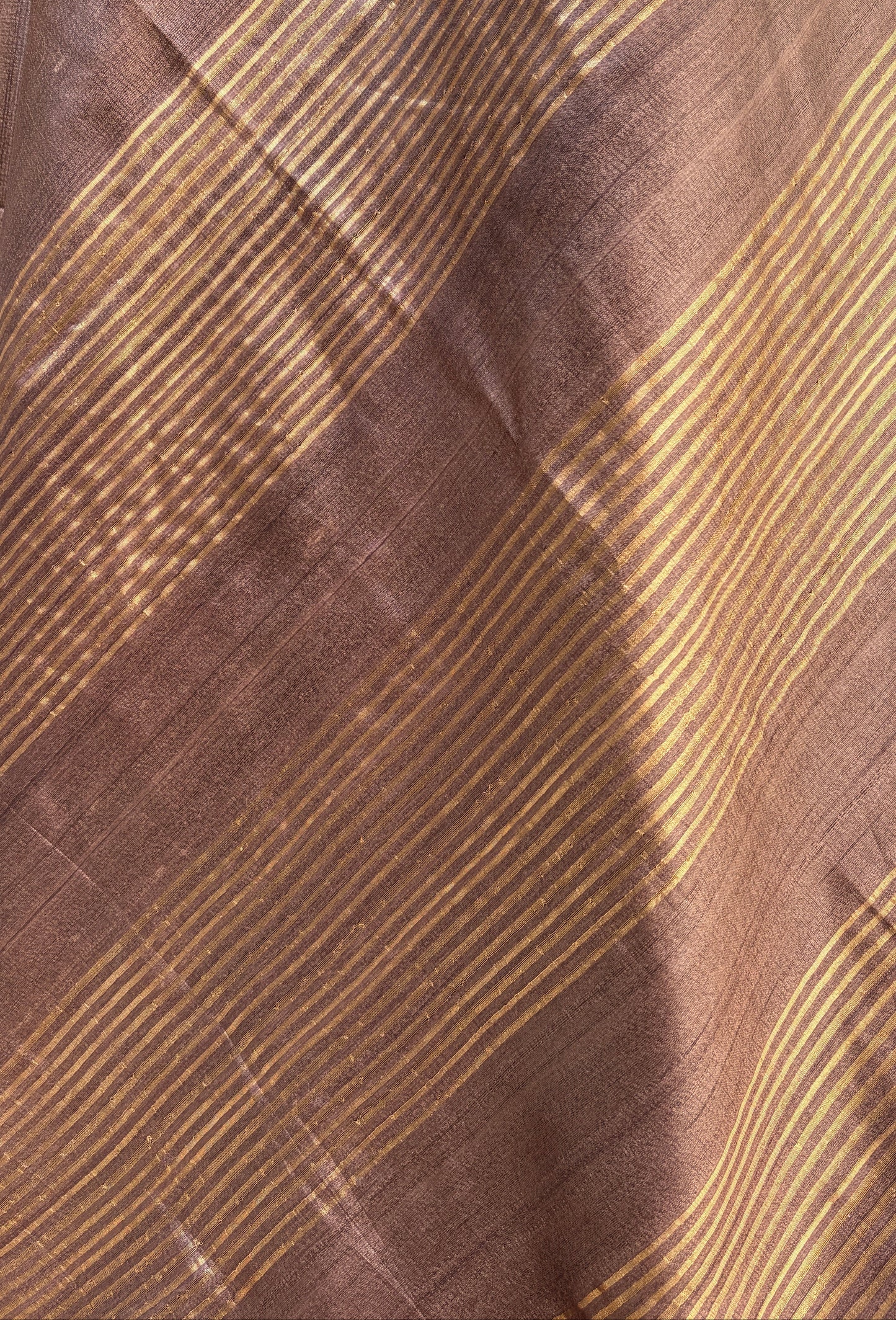 Mocha Brown Tussar Silk Saree