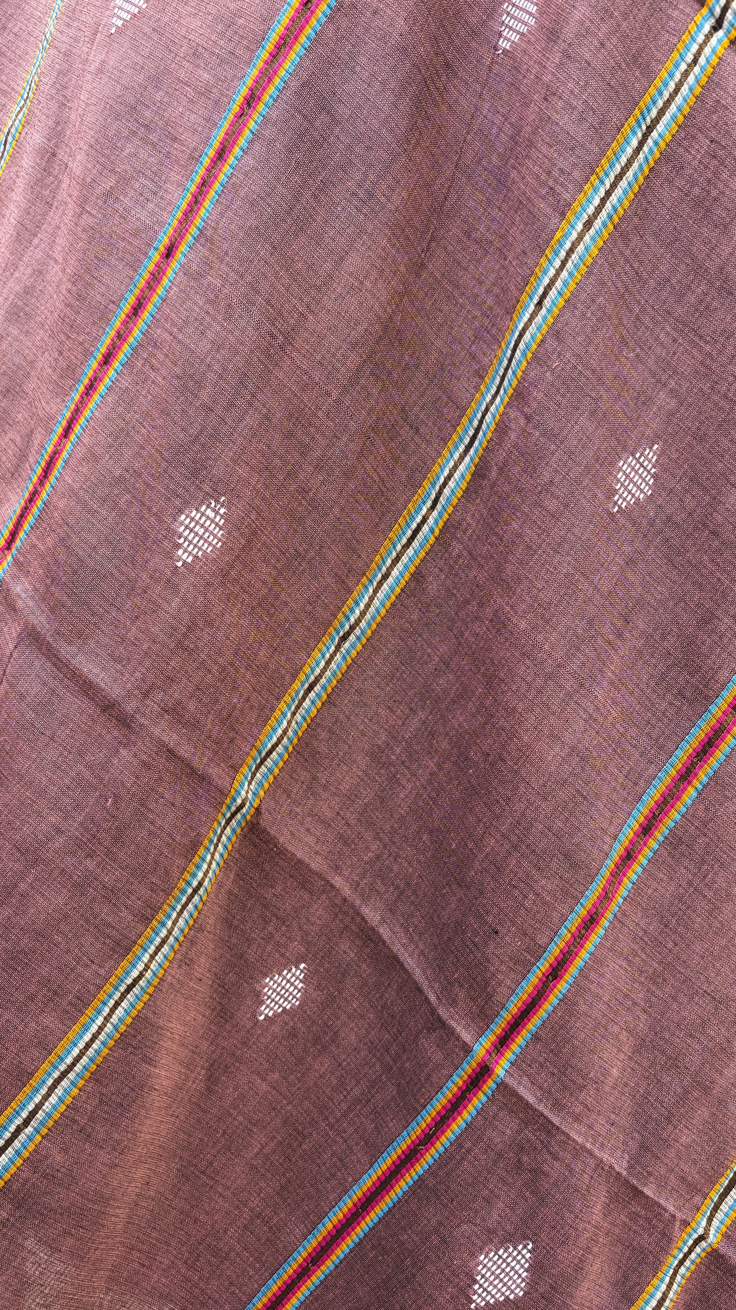 Mauve Jamdani Saree, Kaashi Handloom