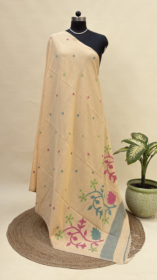 Ivory Jamdani Saree, Kaashi Handloom