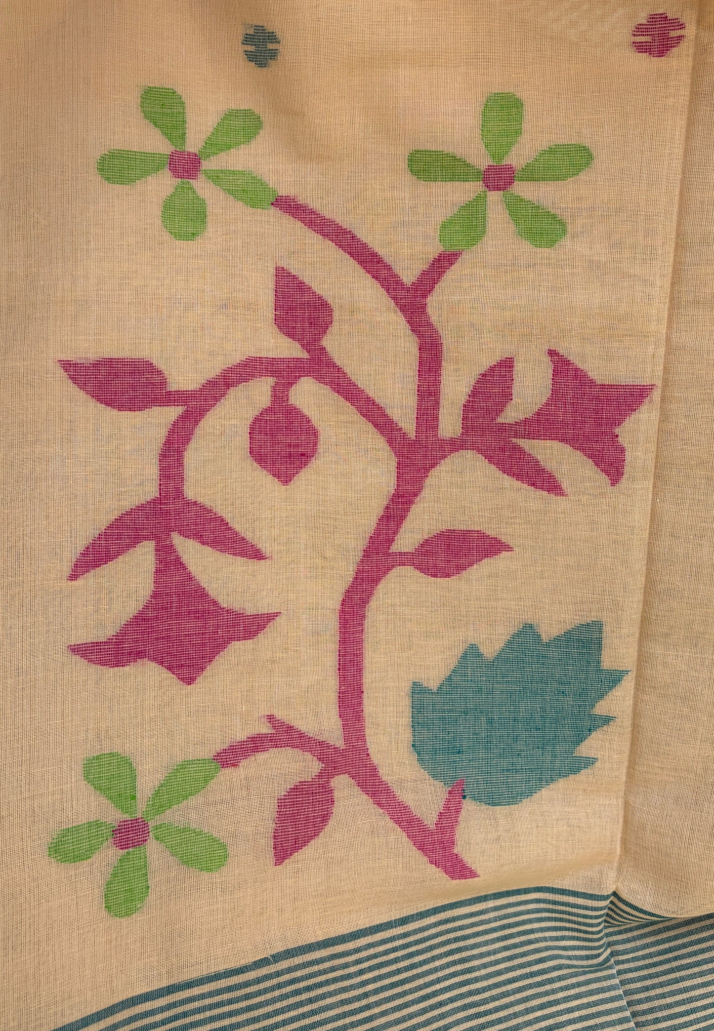 Ivory Jamdani Saree, Kaashi Handloom