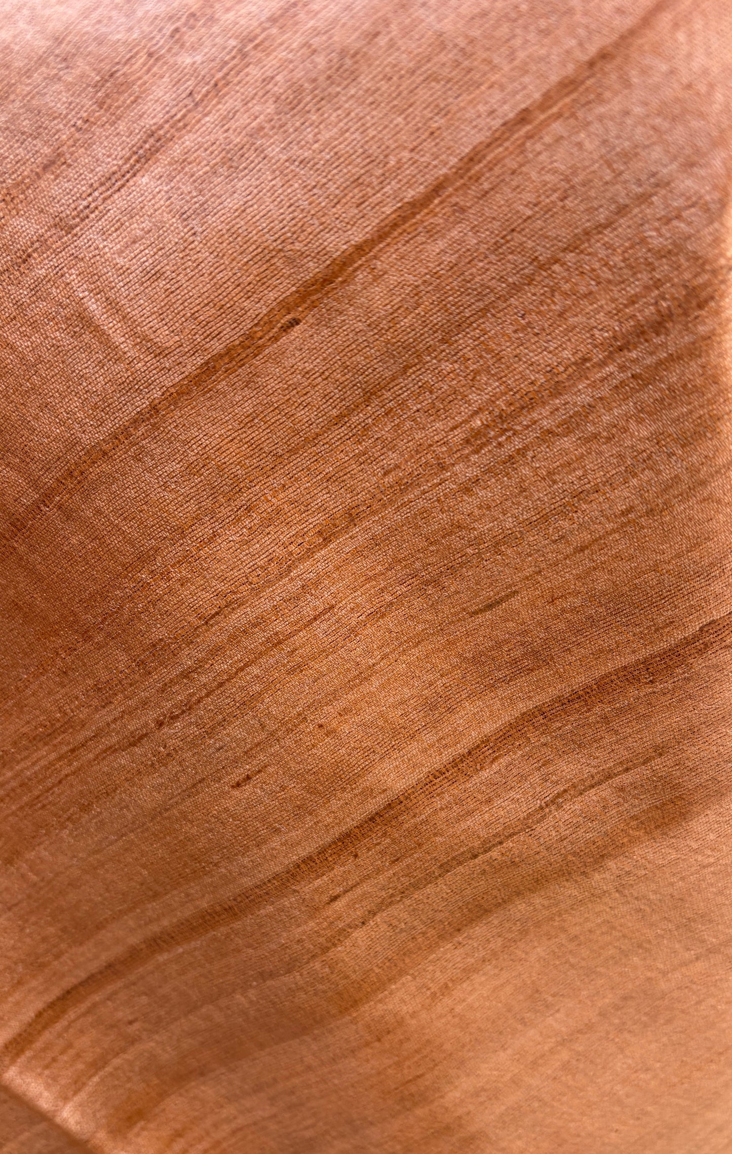 Deep Copper Tussar Silk Saree