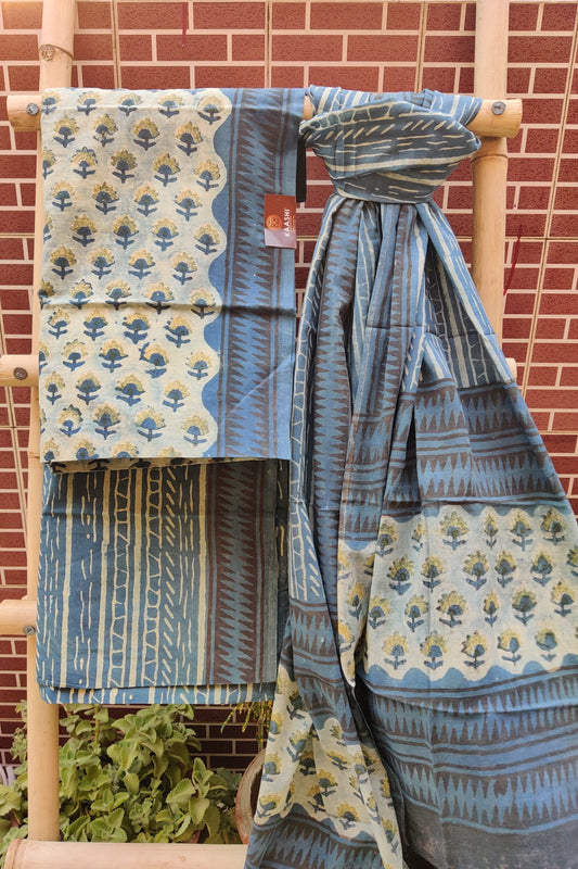 Blue Ajrakh HBP Cotton Suit CMAJ-0003