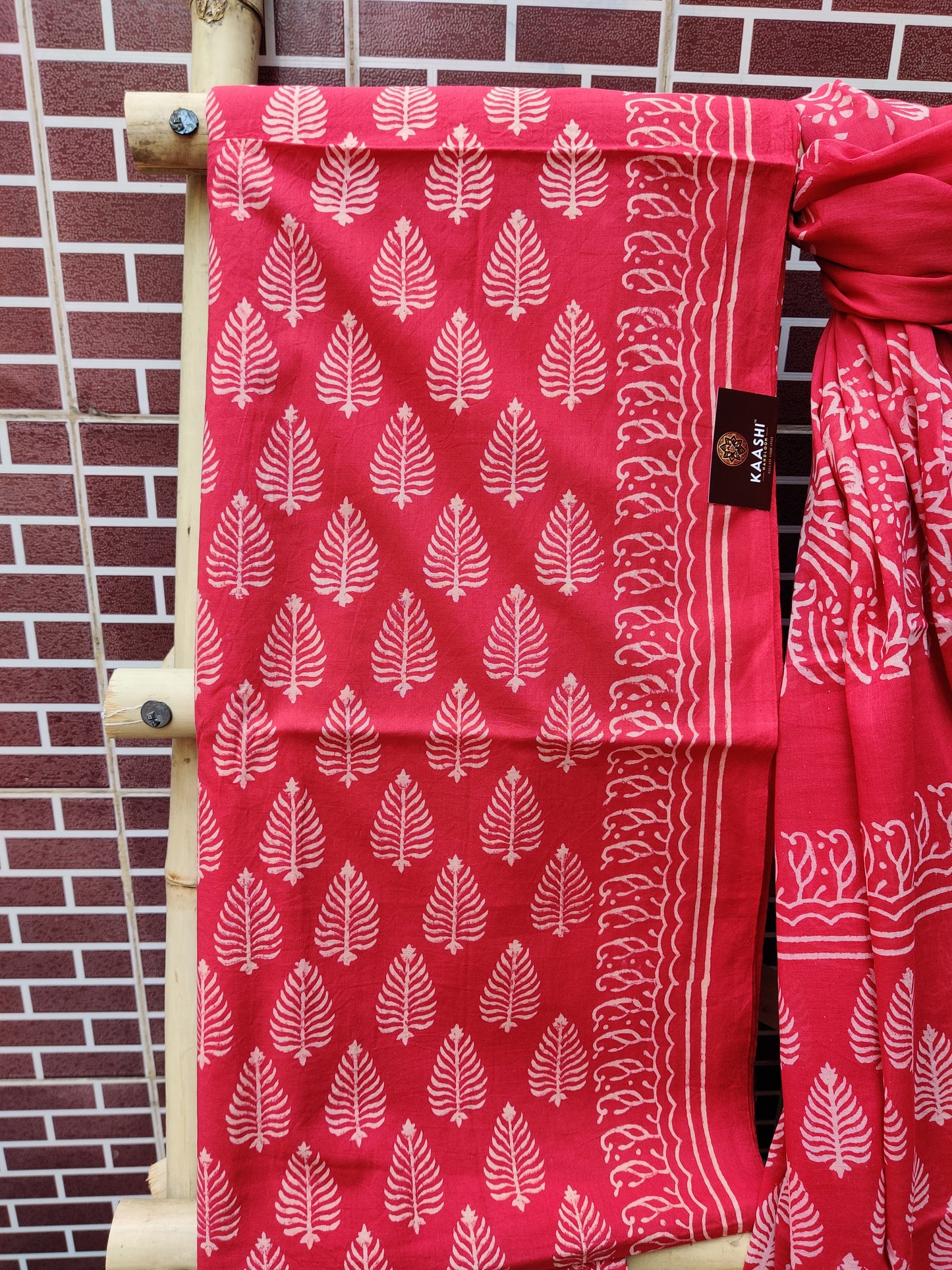 Red HBP Cotton Suit with Mul Dupatta CMHB-0002
