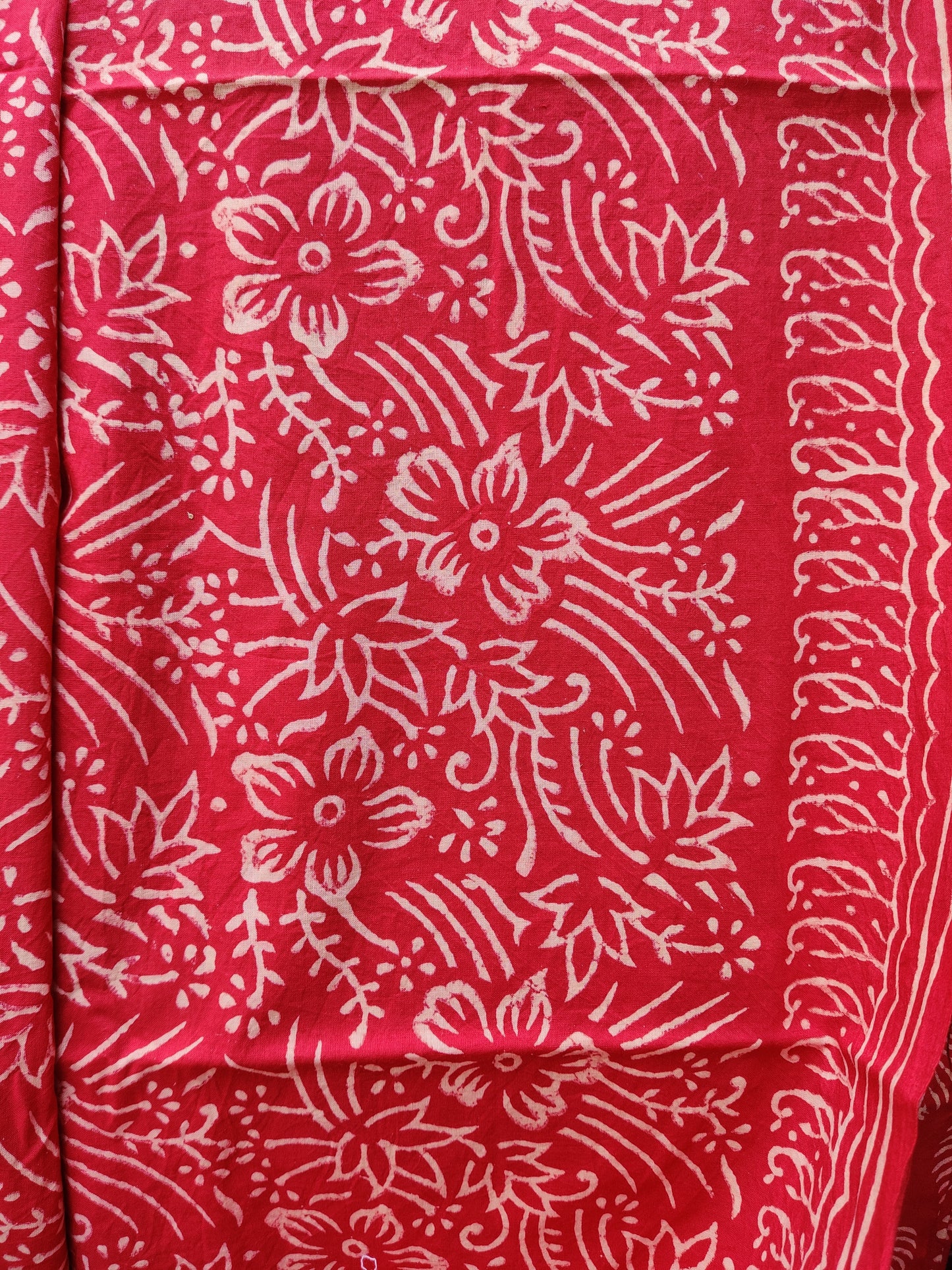 Red HBP Cotton Suit with Mul Dupatta CMHB-0002