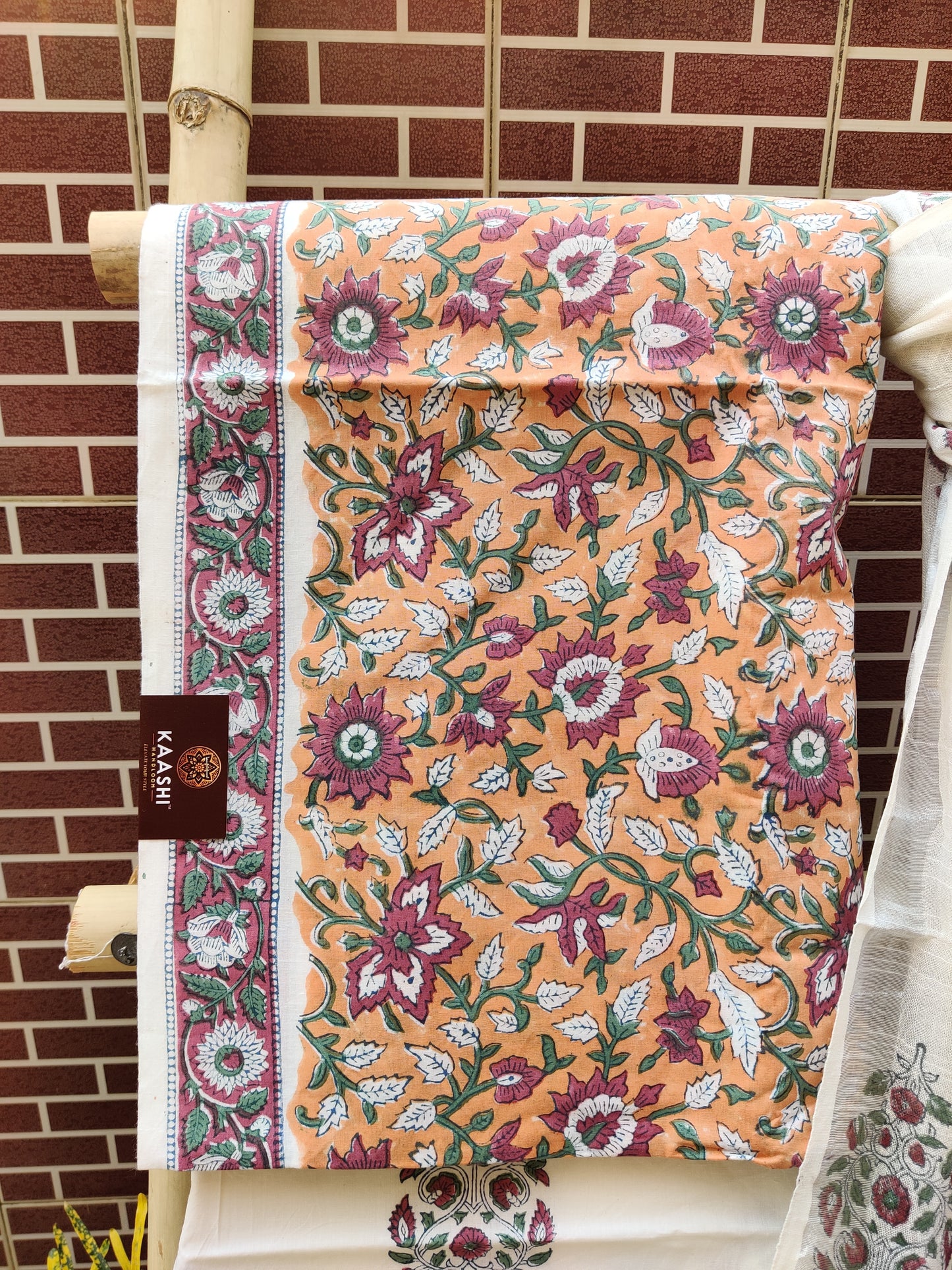 Burnt Copper HBP Print Cotton Suit with Linen Dupatta CLHB-0004
