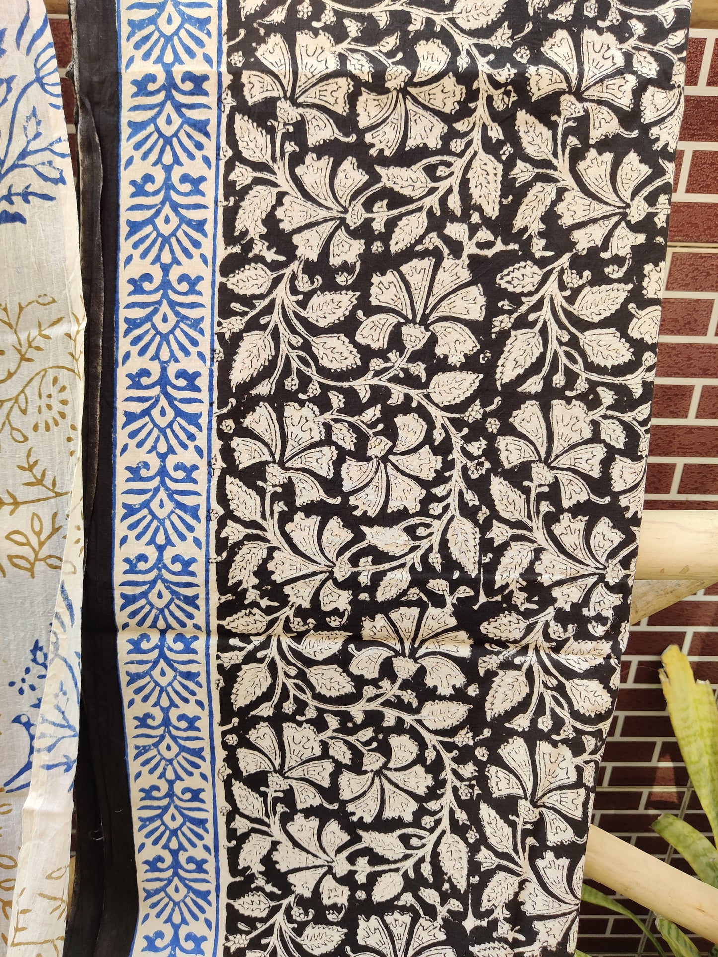 Beige & Black HBP Cotton Suit with Mul Dupatta CMHB-0004