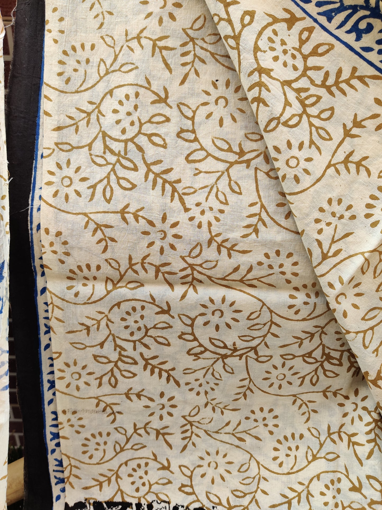 Beige & Black HBP Cotton Suit with Mul Dupatta CMHB-0004