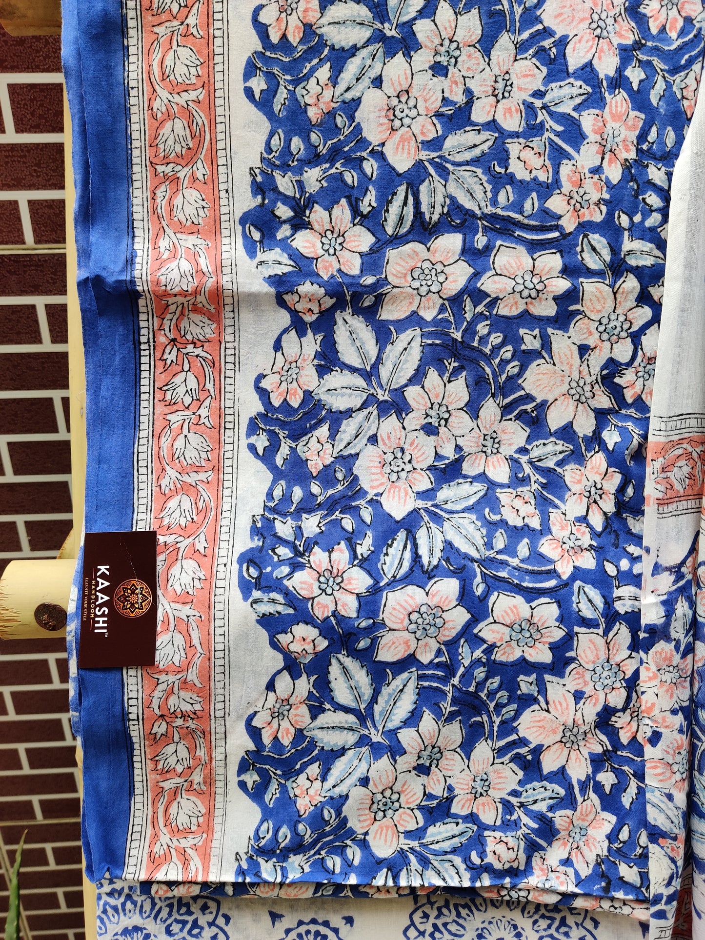 Floral Blue HBP Cotton Suit with Mul Dupatta CMHB-0008
