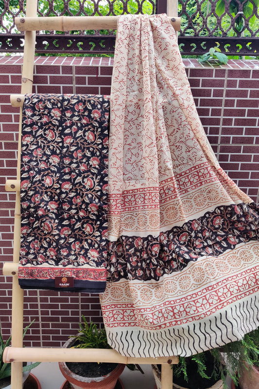 Black & Red HBP Cotton Suit with Mul Dupatta CMHB-0010